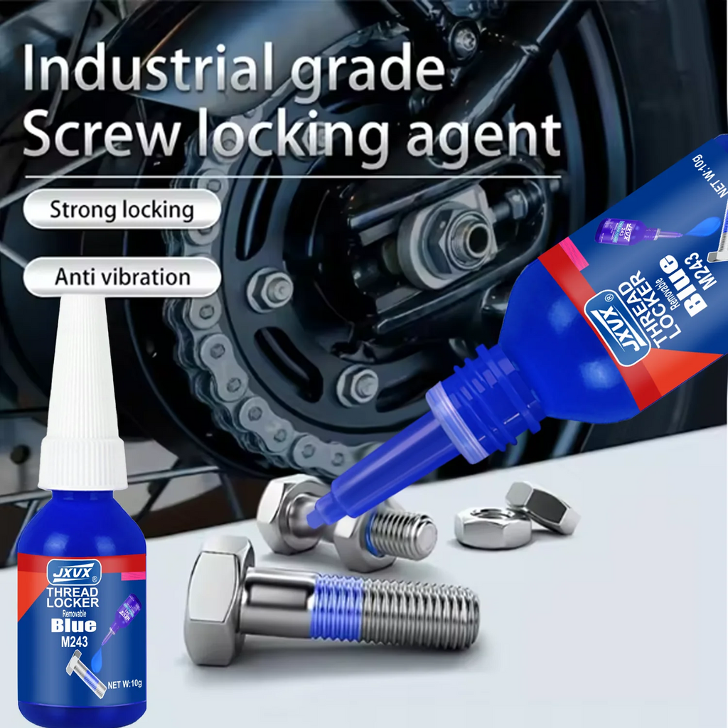 Blue Adhesive 10ml - High Strength Adhesive, High Temperature Resistant, Anti-Vibration, Specific for Metal Fasteners, Removable