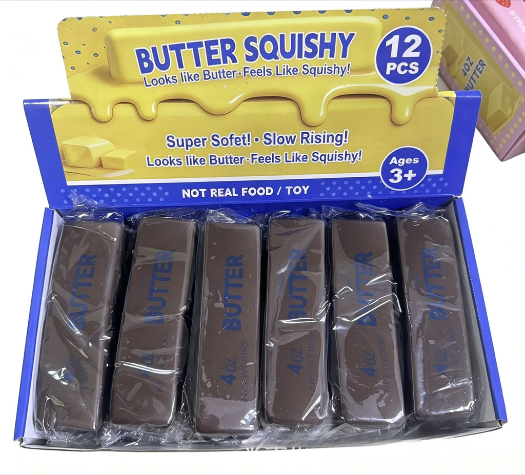 1/6/12pcs Soft Slow Rebound Butter Stick Realistic Silicone Squeeze Stress Relief Gadget Funny Anti-Anxiety ﻿Squeeze Party Gift