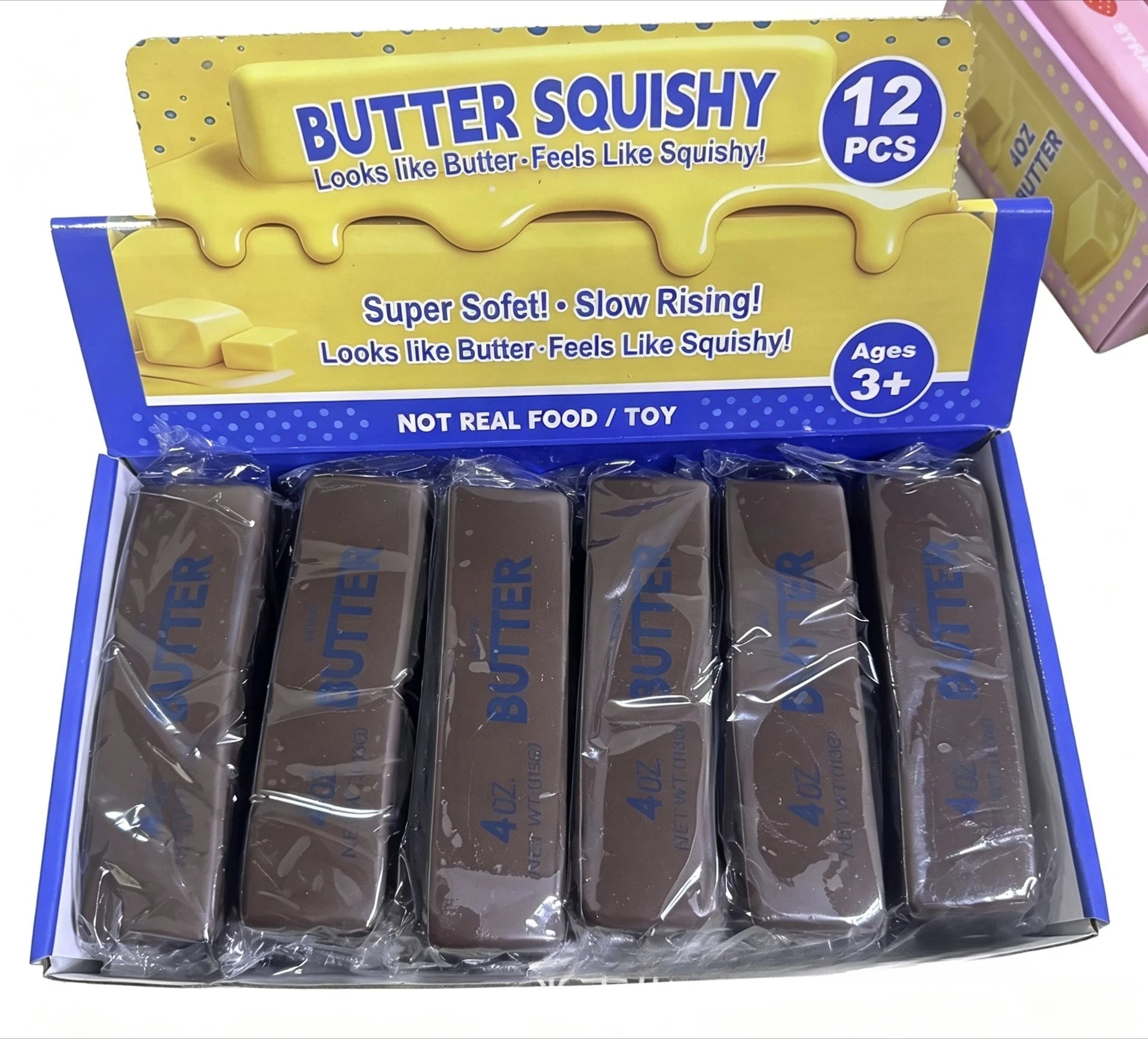 1/6/12pcs Soft Slow Rebound Butter Stick Realistic Silicone Squeeze Stress Relief Gadget Funny Anti-Anxiety ﻿Squeeze Party Gift