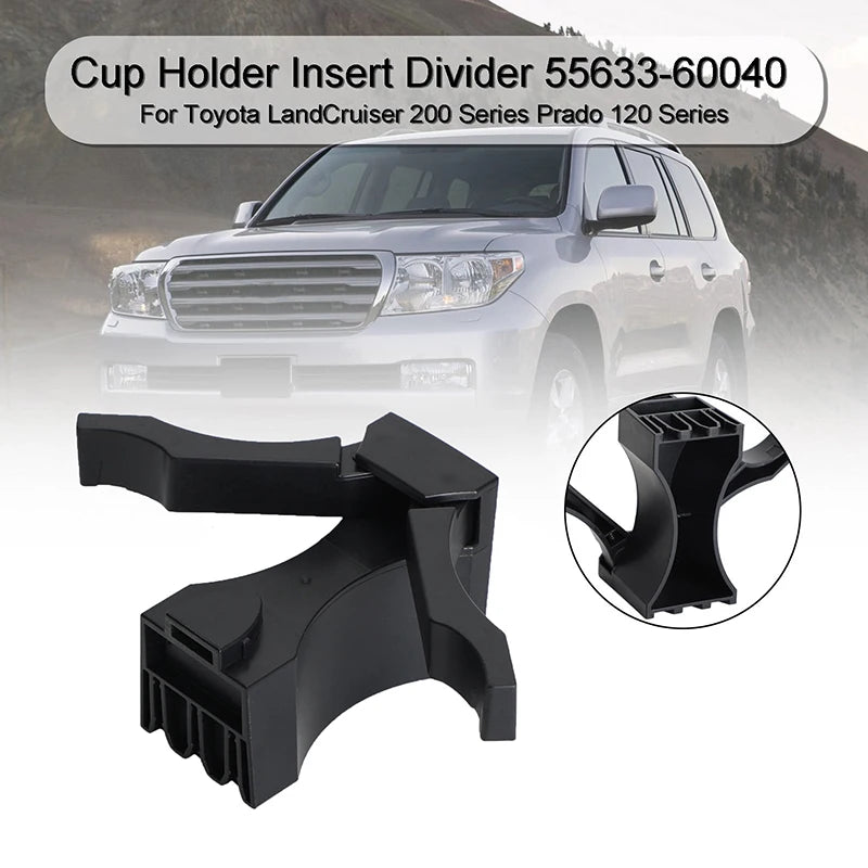 Car Center Console Cup Holder Divider Insert For Toyota Land Cruiser LC200 2008 2009 2010 2011 2012-2020 Interior Accessories
