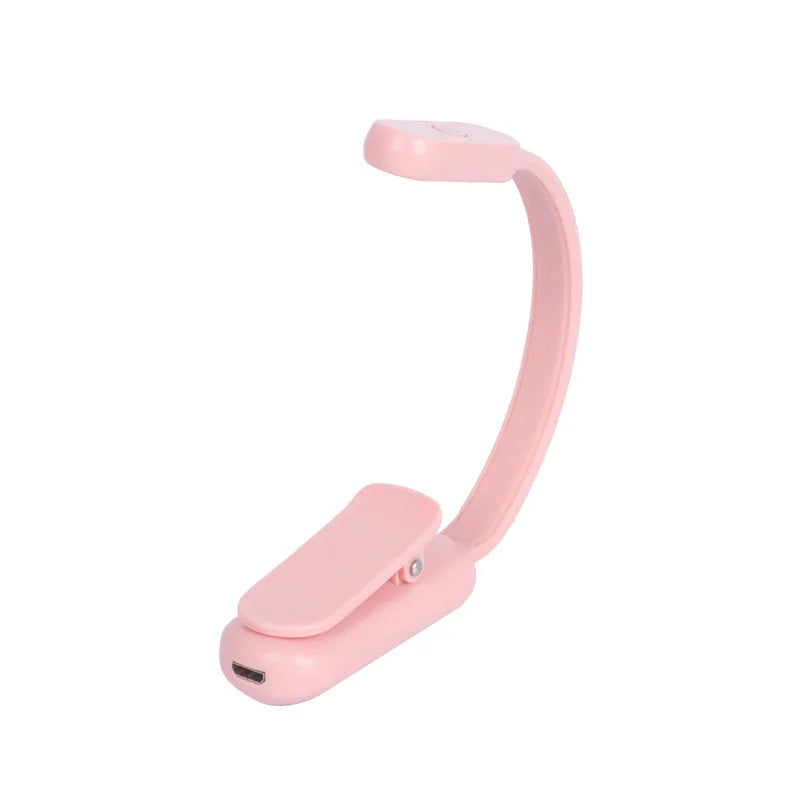 Mini LED Book Night Lamp - 3 Brightness Adjustable USB Rechargeable Clip-On Lamp for Travel, Bedroom, Dormitory, Reading