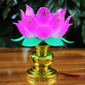 Buddhism Lotus Lamp Exquisite Veilleuse Solemn Buddhist Ceremony Worship Buddha Lamp Buddhist Temple Decoration