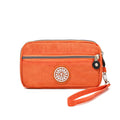 2026 New Clutch Women's Bag Three-Layer Zipper Mini Nylon Cloth Solid Color Mobile Phone Bag Coin Purse