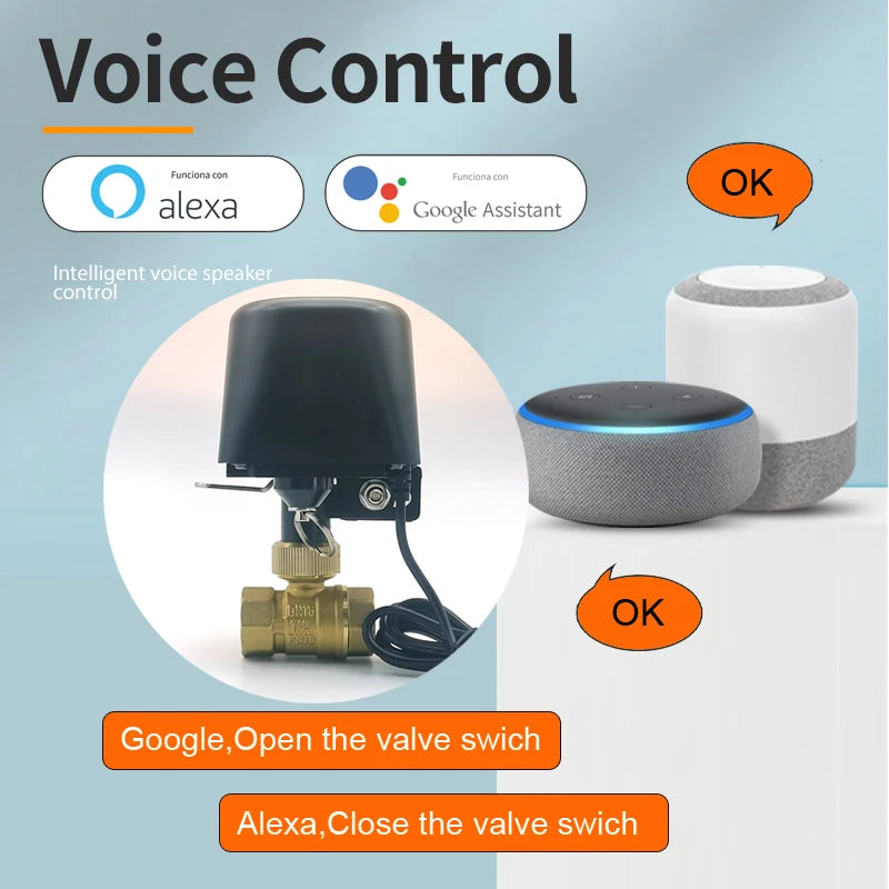 Tuya Zigbee or Wifi Water Valve Shutoff Ball Valve Timer Garden Smart Faucet Controller SmartLife Support Alexa Google Assistant