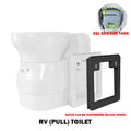TYTXRV 12V 22L RV Swivel Toilet with Hatch & Retractable Water Tank Portable Electric Cassette Toilet for Camping Boating Marine