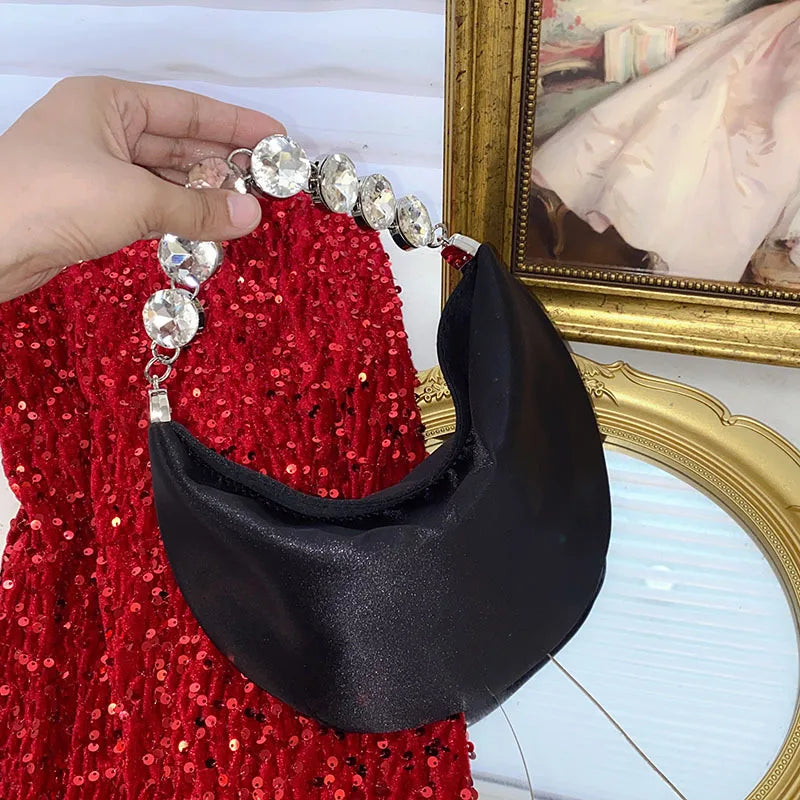 Shoulder Bag Rhinestone Handmade Purse And Handbag Evening Clutch Bag Purse