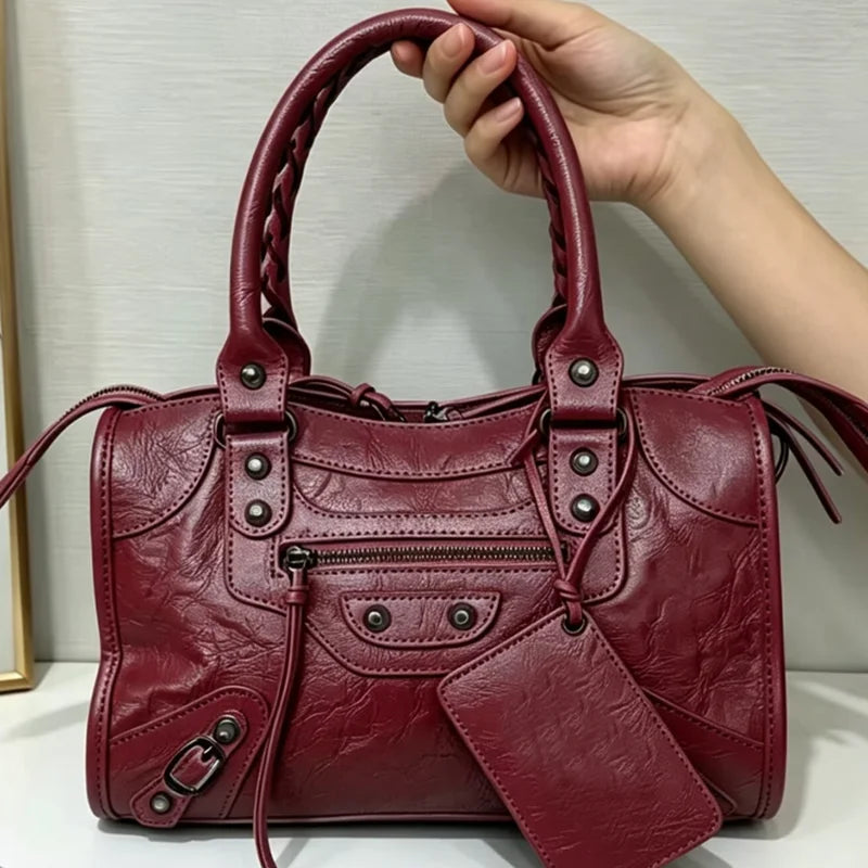New 2026 Autumn and Winter Handbag Crossbody Large Capacity City Motorcycle Shoulder Bag Tote Bag for Women Luxury Handbags