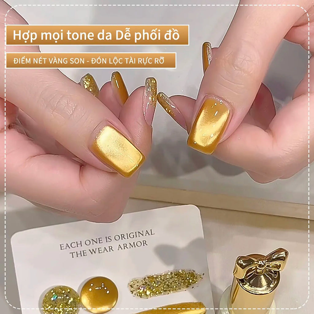 MIANEL 10ML Specially Blended Golden Osmanthus Cat Eye Nail Polish Gel 2026 New Style Versatile Cat Eye Nail Polish Nail Art Set