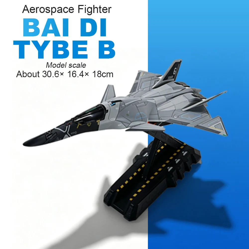 1:72 Scale BaiDi Type B Aerospace Carrier Aircraft Model Toy Movable Parts Alloy Diecast Nimiature Models for Collector Surprise