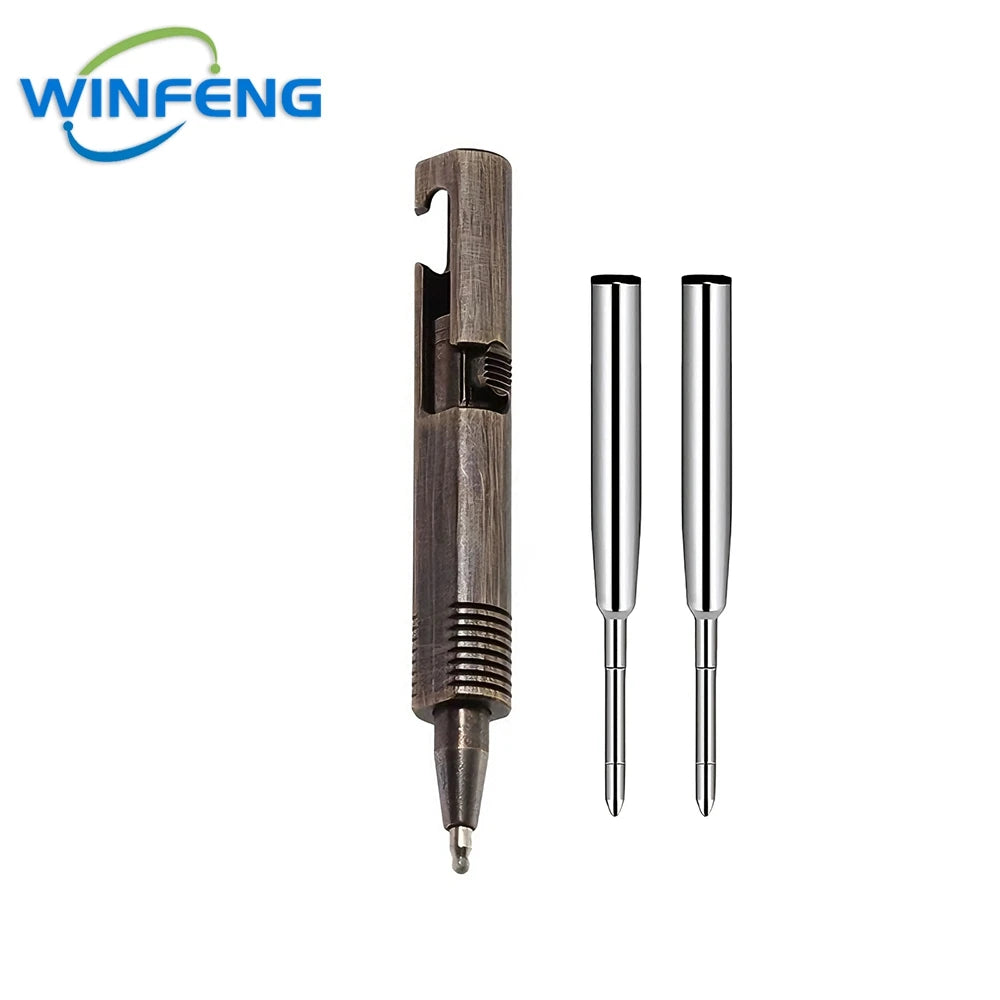 Mini Bolt Action Ballpoint Pen Retro Brass Business Signature Pen Outdoor Camping Tactical Writing Tool Office School Stationery