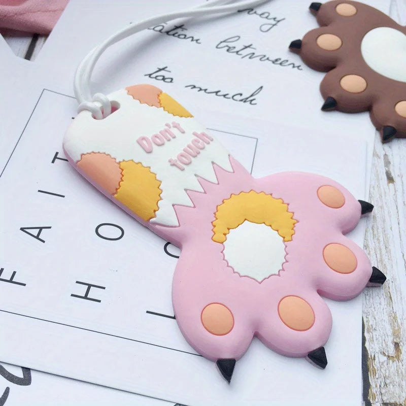 Macaron Colored Cat Paw Luggage Tag Check-in Anti Loss Ornament, Containing Various Types of Luggage Tags