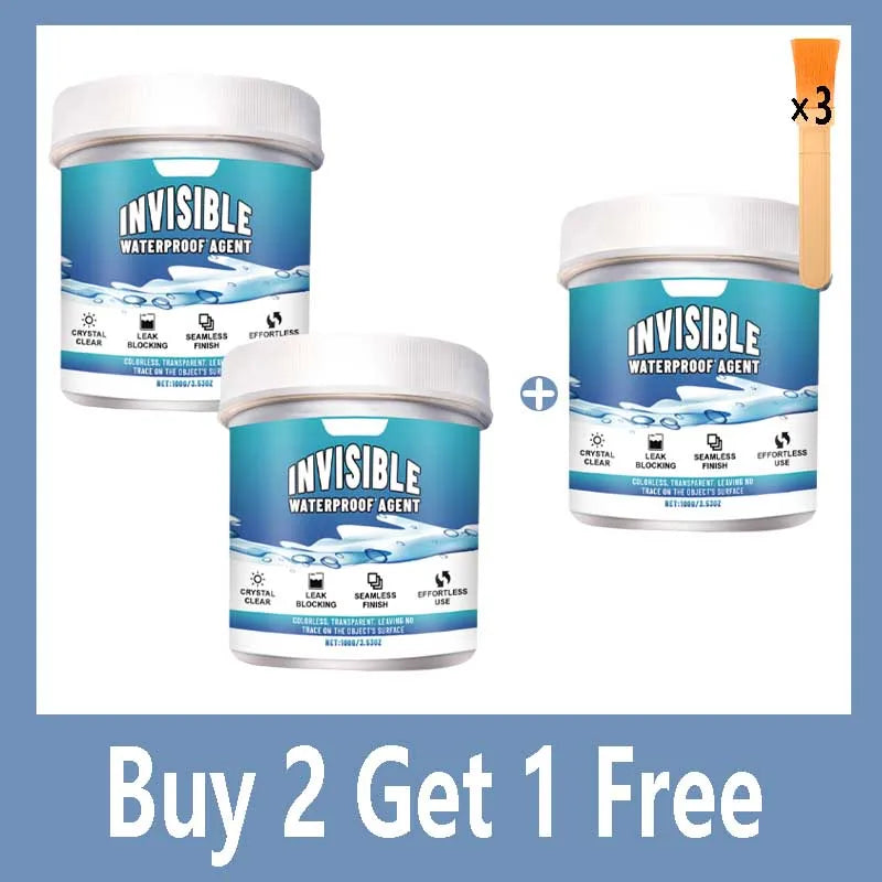Super Invisible Transparent Waterproof Sealant, Nano Leak-Proof Coating, Crystal Clear Sealing Glue -Once solution the recurring