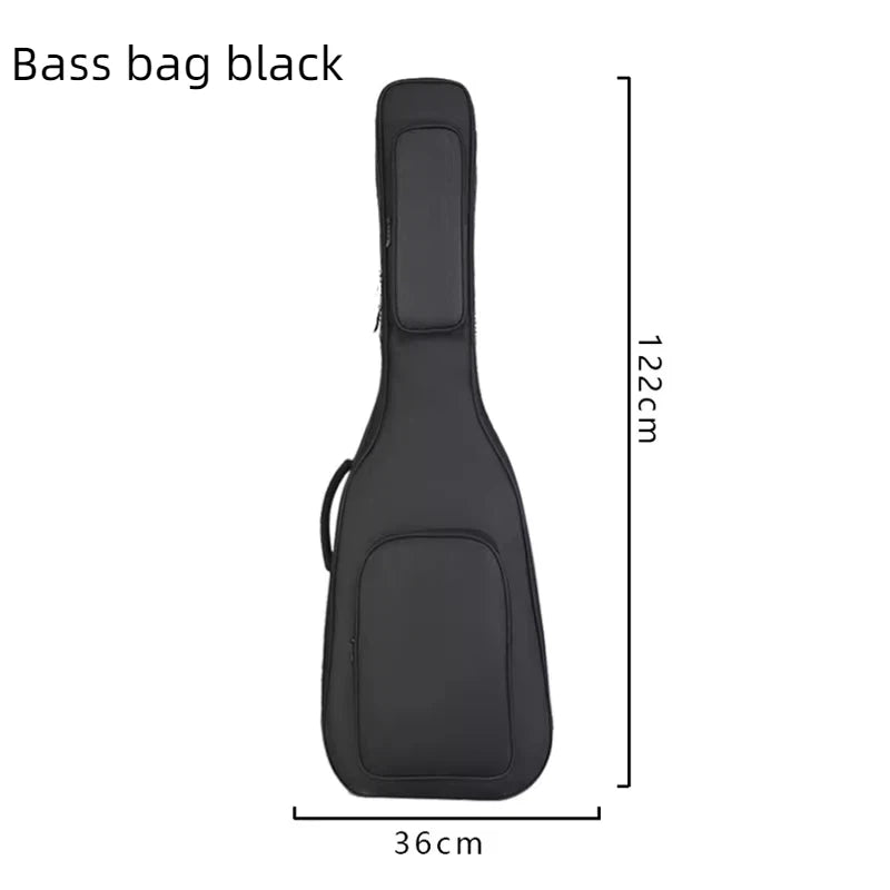 15mm Thickend Cotton Pad Guitar /Bass Bag Rip-stop Backpack Shoulder Bag Cover Carrying Case Color Options Neck Cushion Design