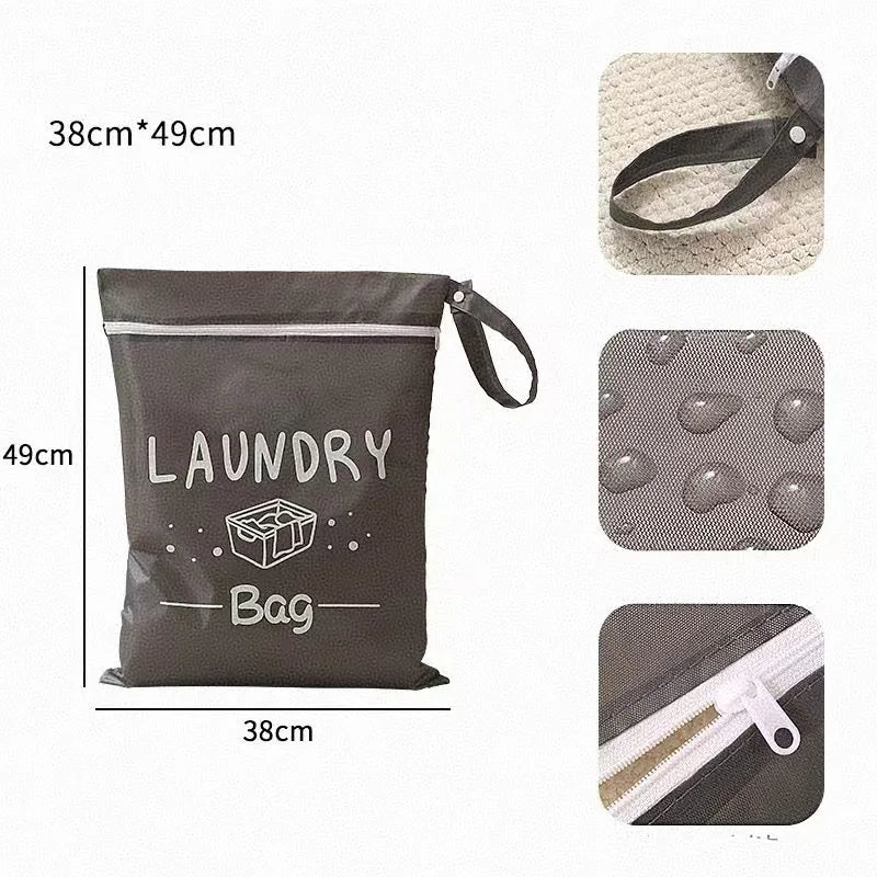 Portable Dirty Clothes Storage Bag Laundry Bags Oxford Waterproof Storage Pouch For Swimming Fitness Beach Clothes Organizer Bag