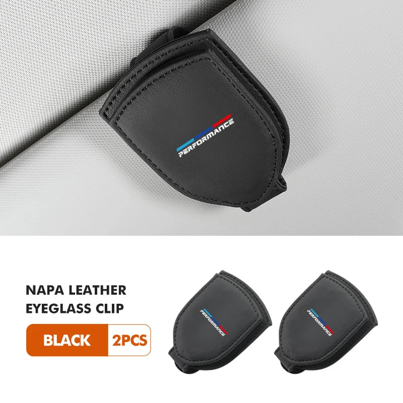 For BMW Car Glasses Holder Sun Visor Sunglasses Clip Card Accessories 1 3 5 Series X1 X3 X4 X5 X7 G20 G38 F20 F39 F48 E46