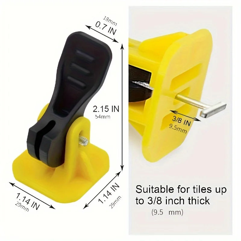100/50Pcs Tile Leveling System Tools with T-Steel Needles Tile For Flooring Installation Professional Ceramic Tile Alignment Kit