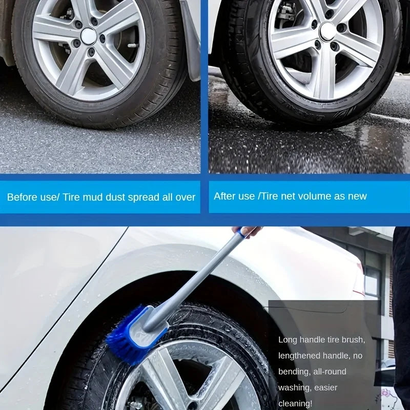 Caravan Tyre & Wheel Brush Car Cosmetic Maintenance Cleaning Brush Car Wash Tools