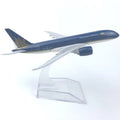 16cm Airplane Model B787 Series Metal 1/400 Scale Planes Airplane Kids Toys Replica Aircraft Plane Tarmac Collectible Display