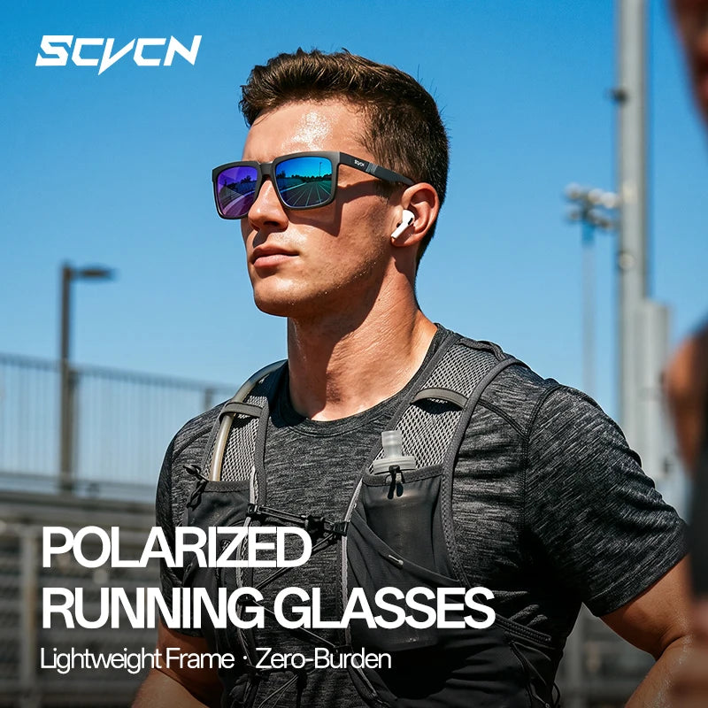 SCVCN HD UV400 Polarized Hiking Sunglasses Casual Stylish Outdoor Sports Glasses Running Fishing Driving and MTB Sunglasses