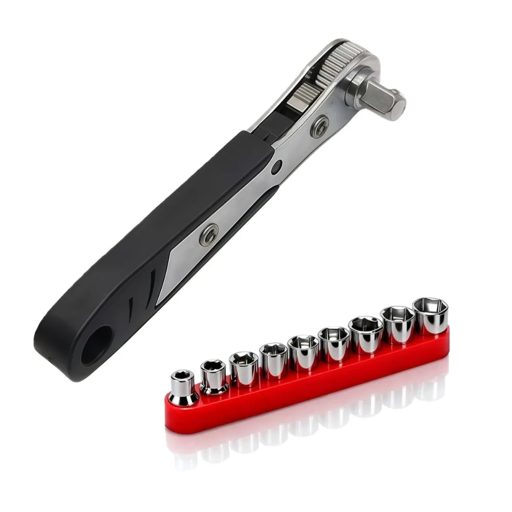1/4 Inch Screwdriver Socket Wrench Set Hex Short Socket Set Ratchet Wrench 36 Tooth Drive Ratchet Socket Wrench BitsTool Set