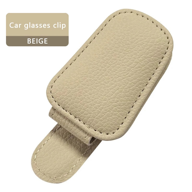 Car Sun Visor Eyeglasses Clip with Magnetic Suction – Stable Storage for Glasses, Cards, Tickets, Hanger Style Car Clip Holder