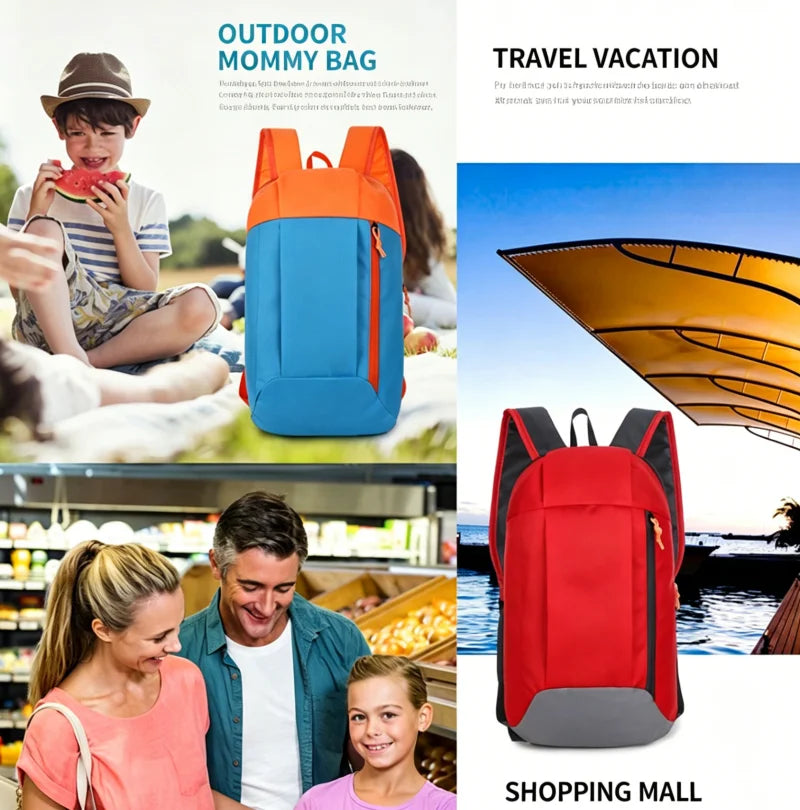 10L Outdoor Lightweight Sports Bag Men Women Mountaineering Travel Backpack Wear-resistant Hiking Camping Cycling Storable Bag