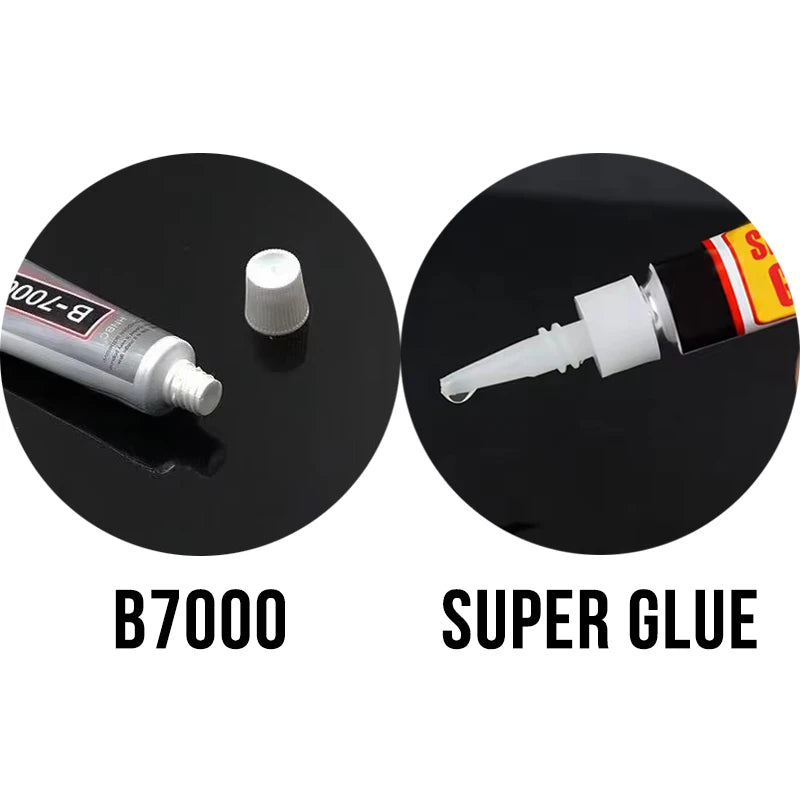 3ml B7000 Glass Plastic Universal Diy Super Glue 502 Clear Contact Phone Repair Wood Rubber Metal Glass Adhesive Office Supplies