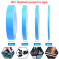 50meter/Roll 8mm 10mm 12mm 20mm Width Transfer Tape Double Side Thermal Conductive Adhesive Tape for Chip PCB LED Strip Heatsink