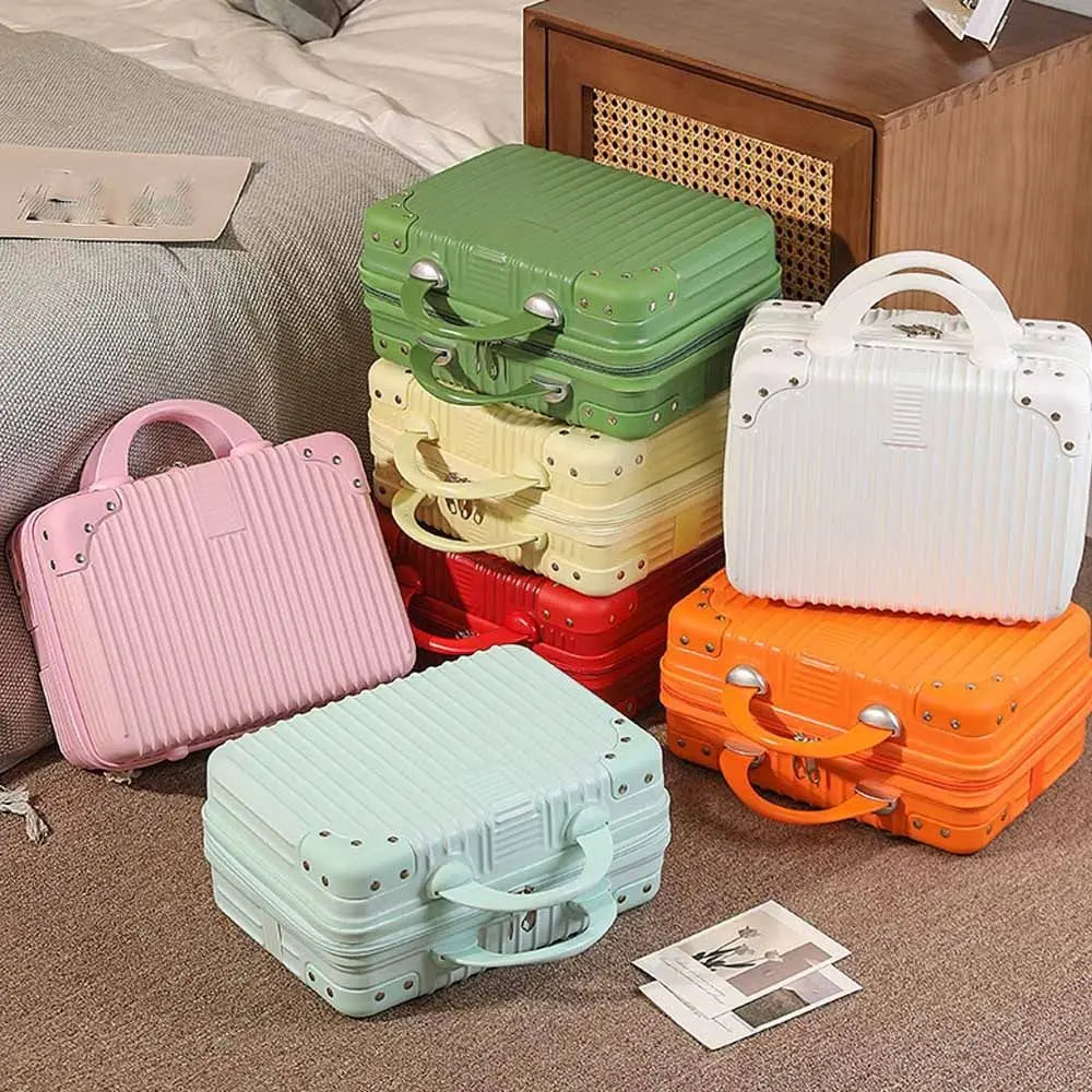 14 inch Mini Travel Suitcase Cosmetic Box Hand Luggage Organizer Makeup Case Small Password Box Boarding Case