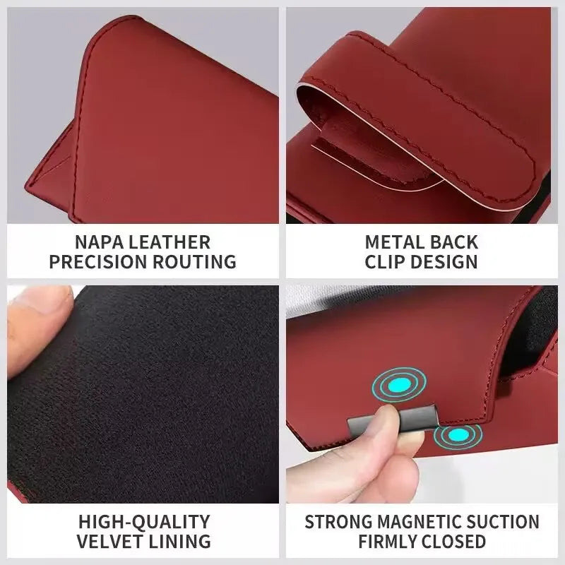 leat Car Glasses Box Portable Car Sunglasses Holder Multi-functional Case Anti-Scratch Eyeglasses Protection Box Car Accessories