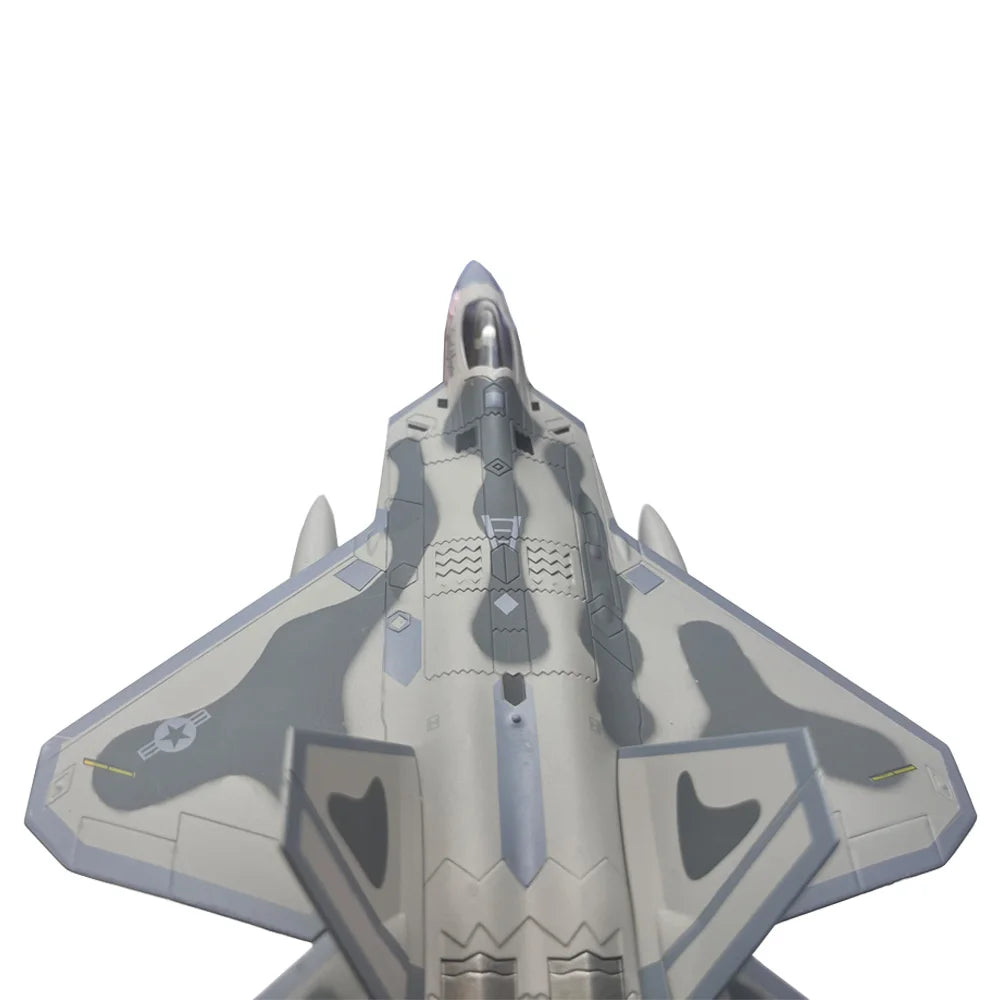 1:100 1/100 Scale US Lockheed Martin F-22 F22 Raptor Fighter Plane Diecast Metal Airplane Aircraft Model Boy Birthday Gift