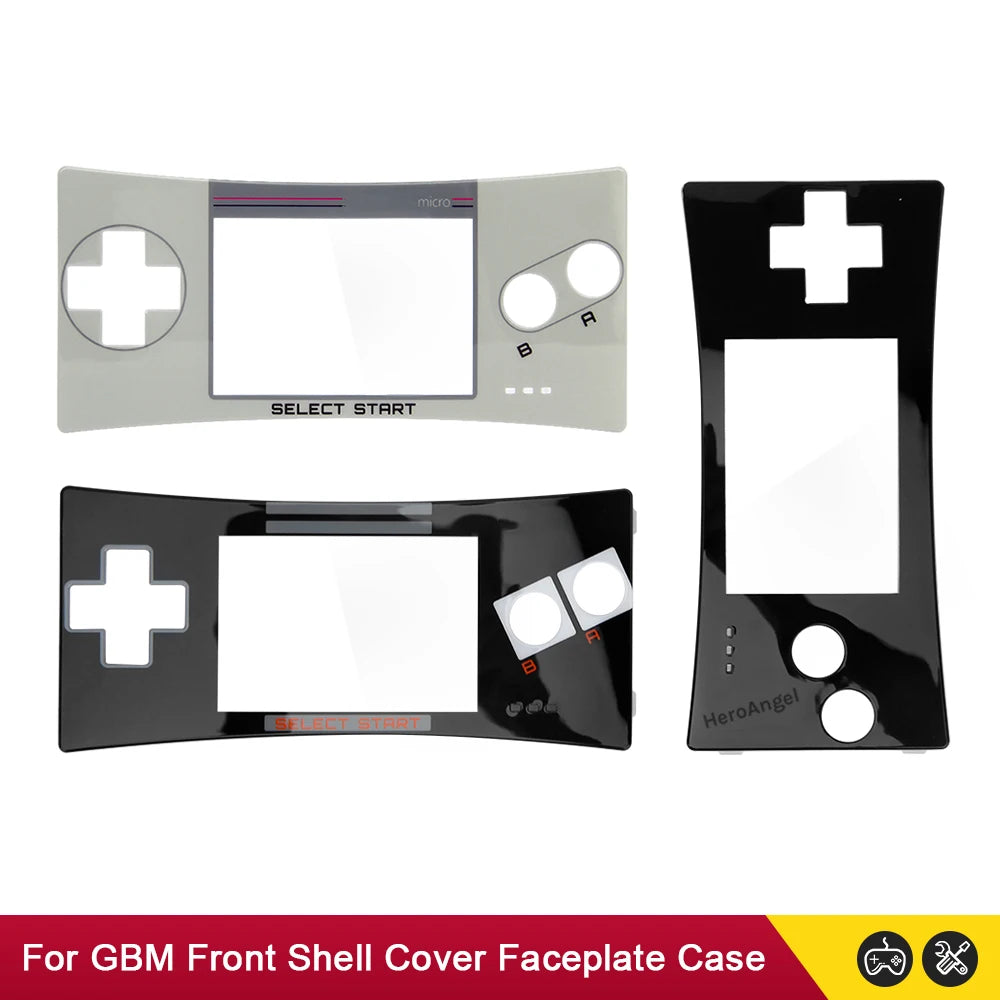 Black Grey Limited Version Front Faceplate Cover Replacement For Nintendo GameBoy Micro For GBM Front Case Housing Shell Cover