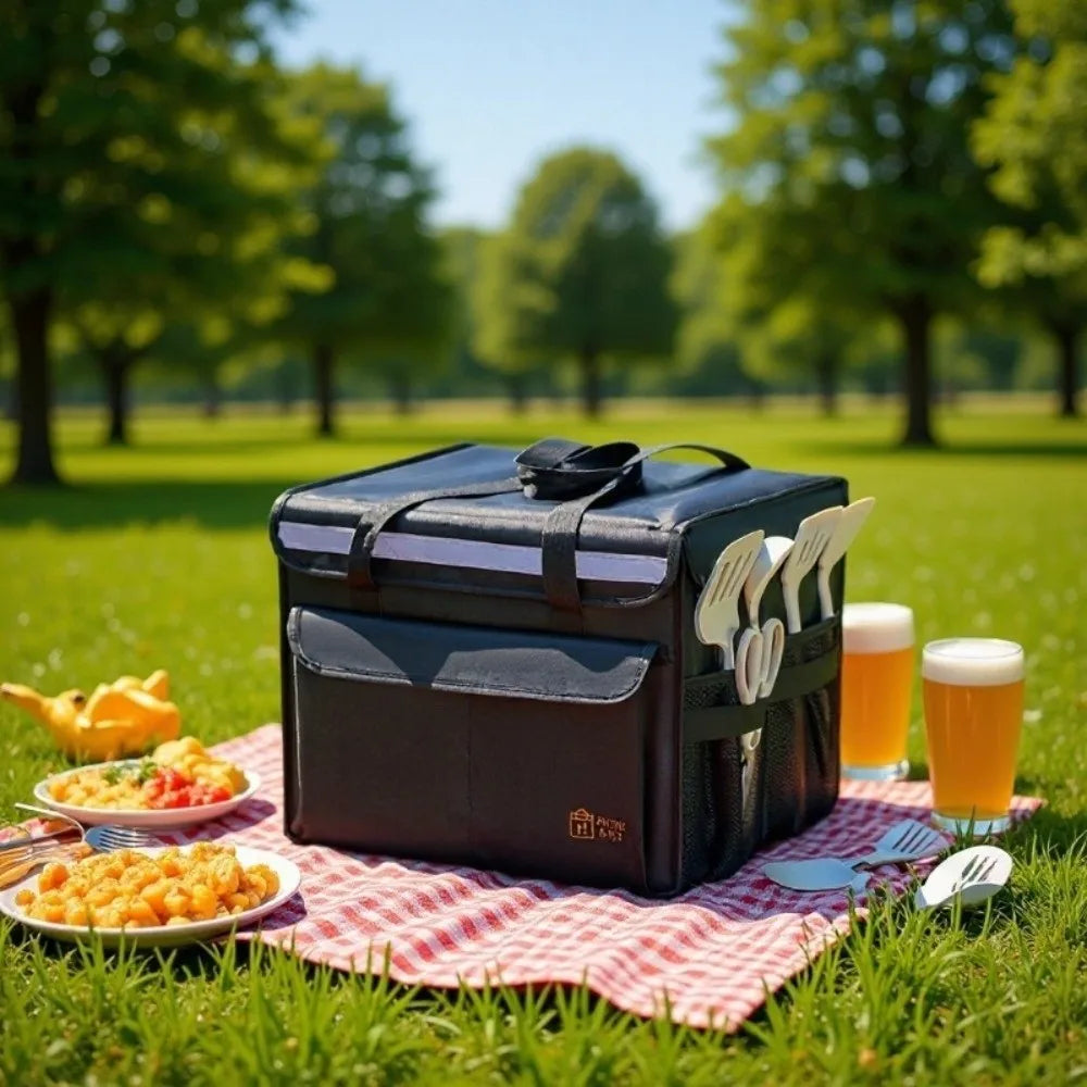 Portable Large Capacity Thermal Insulation Bag Thicken Fruit Container Cooler Storage Bag Lunch Bag Picnic