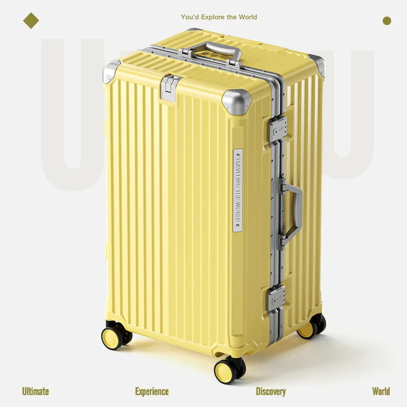 Multifunctional Suitcase Large Capacity 30inch Thickened Sturdy Aluminum Frame Travel Suitcase Trolley Case Extra Large Luggage