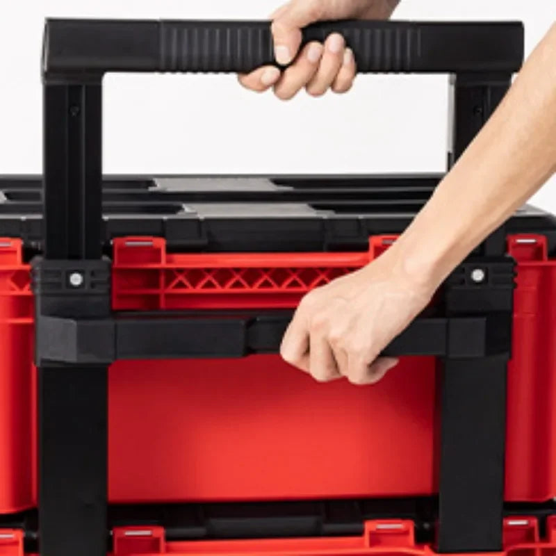 6 Floors Stackable Detachable Combination Toolbox Set Waterproof Portable Large Space Draw-bar Tool Box Wear-resistant Tool Case