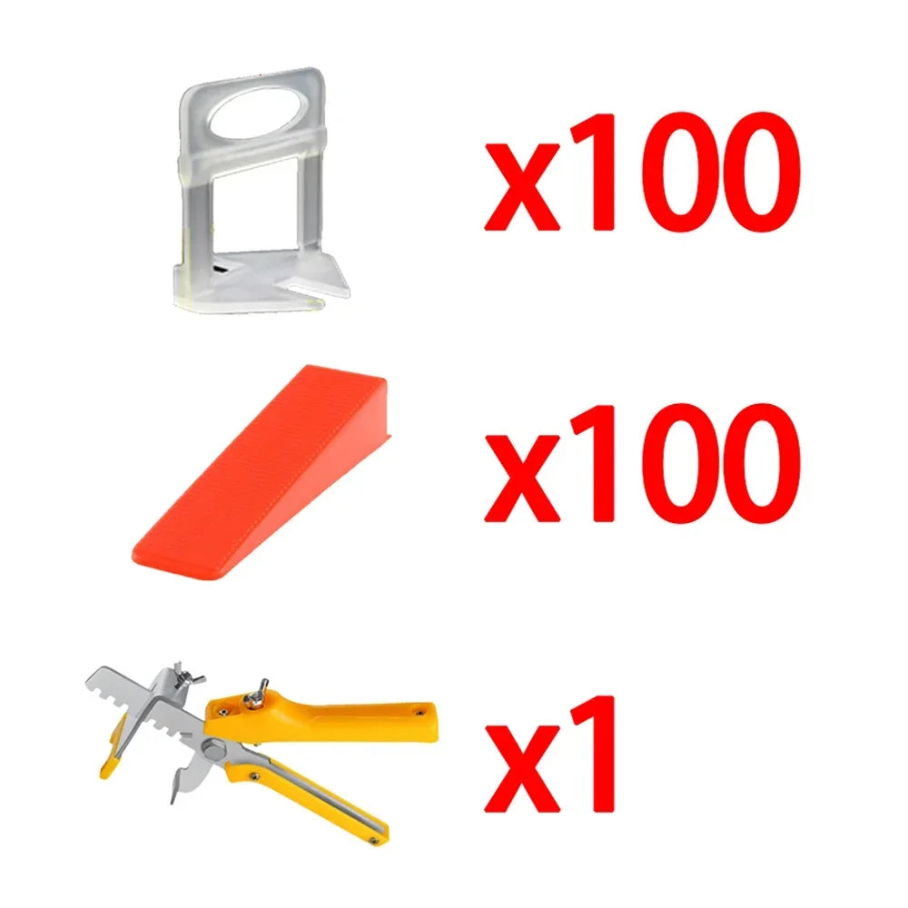 0.35/0.5/1/2/3mm Wall Floor Ceramic Tile Leveling System Clips Wadge Piler Spacer Kit for Tile Laying Construction Tools