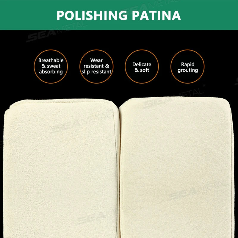 SEAMETAL 3pcs Car Detailing Suede Sponge Polishing Applicator Use With Ceramic Coating for Car Paint Metal Rubber Glass Cleaning
