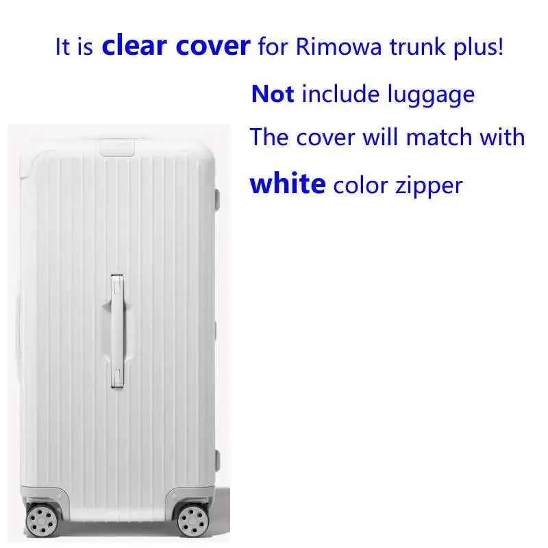 Luggage Covers for Rimowa Essential Trunk Plus 33inch Suitcase Protector PVC Clear Dustproof Case with Zipper Customized