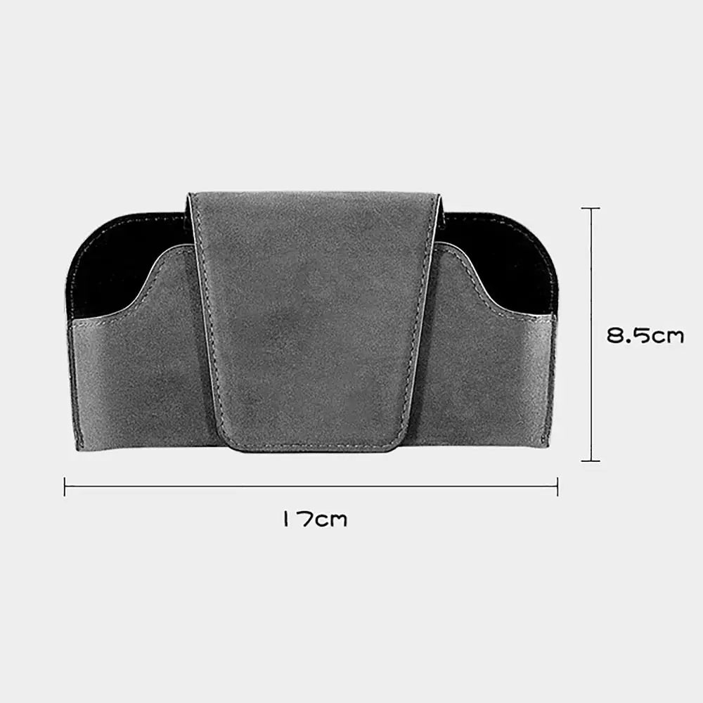Luxury Cowhide Sun Visor Glasses Holder Car Storage Box For Car Sunglasses Holder Sunglasses Protective Box Car Storage Tool