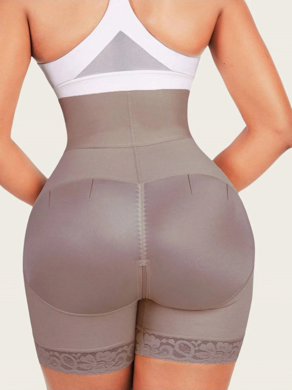 1pc Butt Lifting & Shaping Bodysuit, Women Tummy Control Panty With Hook & Zipper