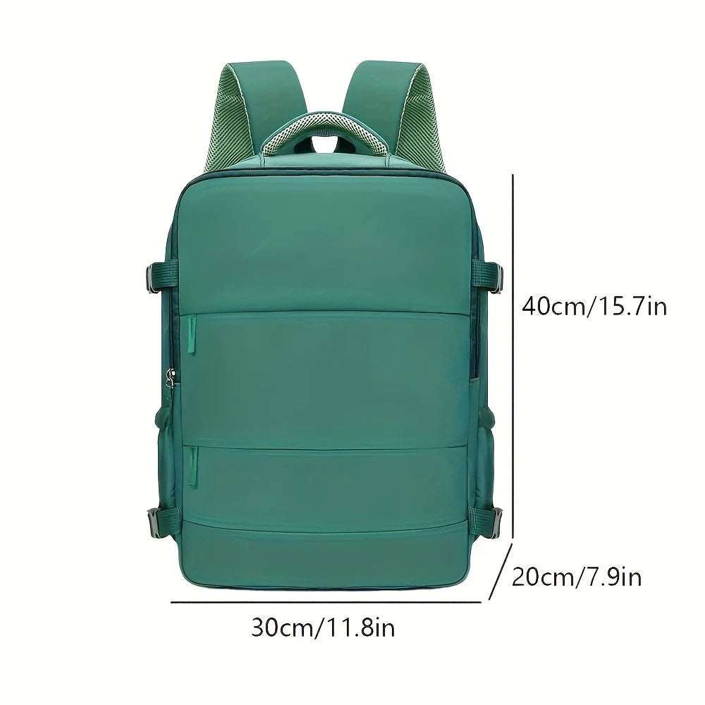 Versatile Carry-On Travel Backpack, 180 °   Expandable Boarding Bag, Laptop Compartment Bag for Business & Leisure Trips