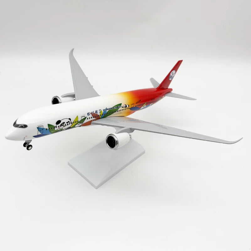 30CM model Aircraft A350 Series Miniature Plane Replica Resin Material With Wheels Souvenir Hobby Collection Toy Gift
