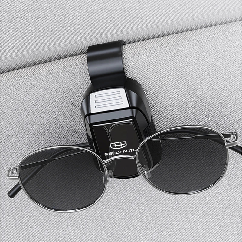 Car Sun Visor Glasses Clip Mirror Style Sunglasses Holder For Geely Coolray Geometry C GX3 Emgrand EC7 Panda Tugella Car Gadgets