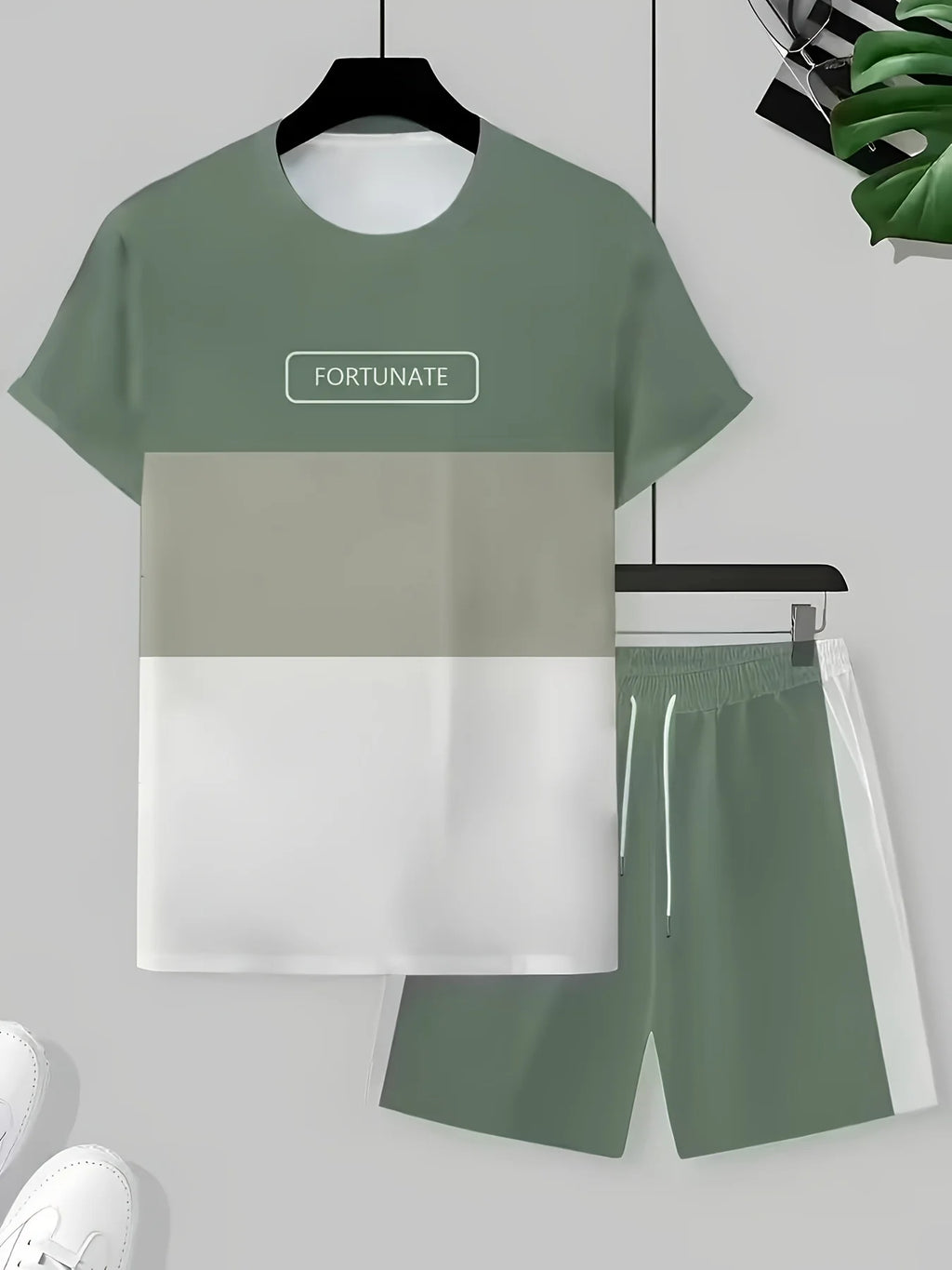 2026 Summer New Men's Short-Sleeved Set with 3D Letter Pattern Print for Street Casual Fashion Comfortable and Soft