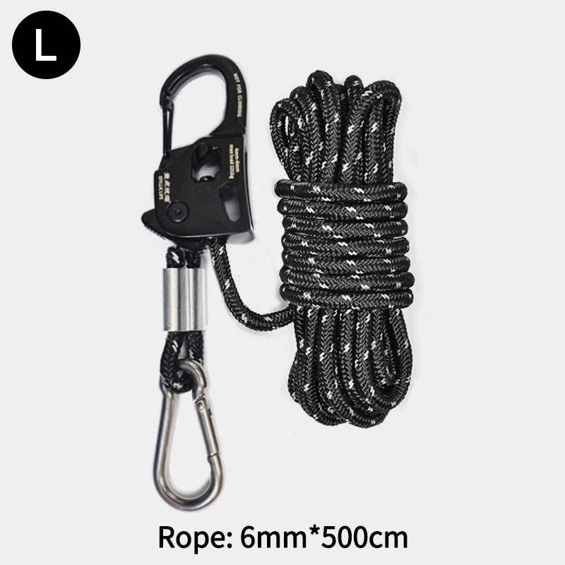 Aluminum Alloy Adjuster Tent Rope Tensioner Strong Load-Bearing Tent Rope Tensioner Cord Anti-Slip Tarp Tightener Camping Tools