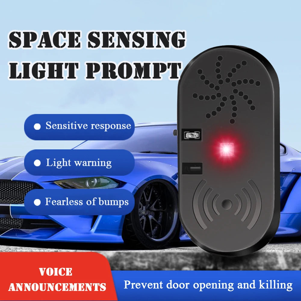 LED Sensor Light Car Door Opener Reminder Small Compact Voice Prompts Device For Car Vehicle