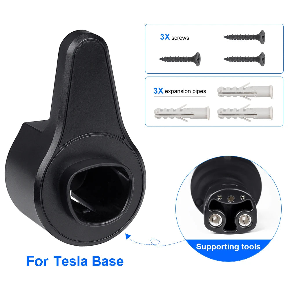 IPENGEN Electric Car Vehicle Charging Organizer Socket Type2 Type1 GBT For Tesla EV Charger Cable Holder Plug Wall Mount Bracket