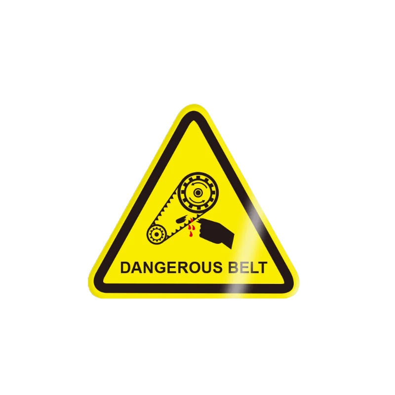 10Pcs 50X50Mm Safety Warning Signs, Workshop Production Safety Warning Signs, Hazard Warning Signs