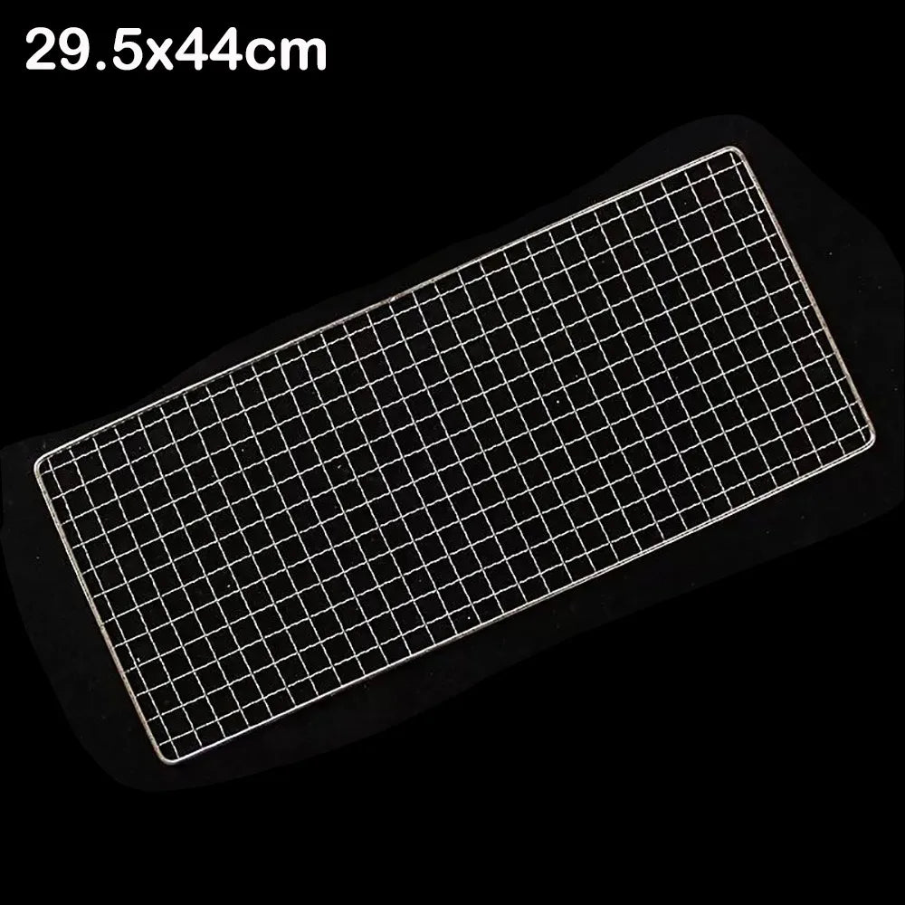New Stainless Steel Grill Rack Grids Reusable Nonstick BBQ Roasting Rack Rectangular Grill Grate Mesh Pads Oven