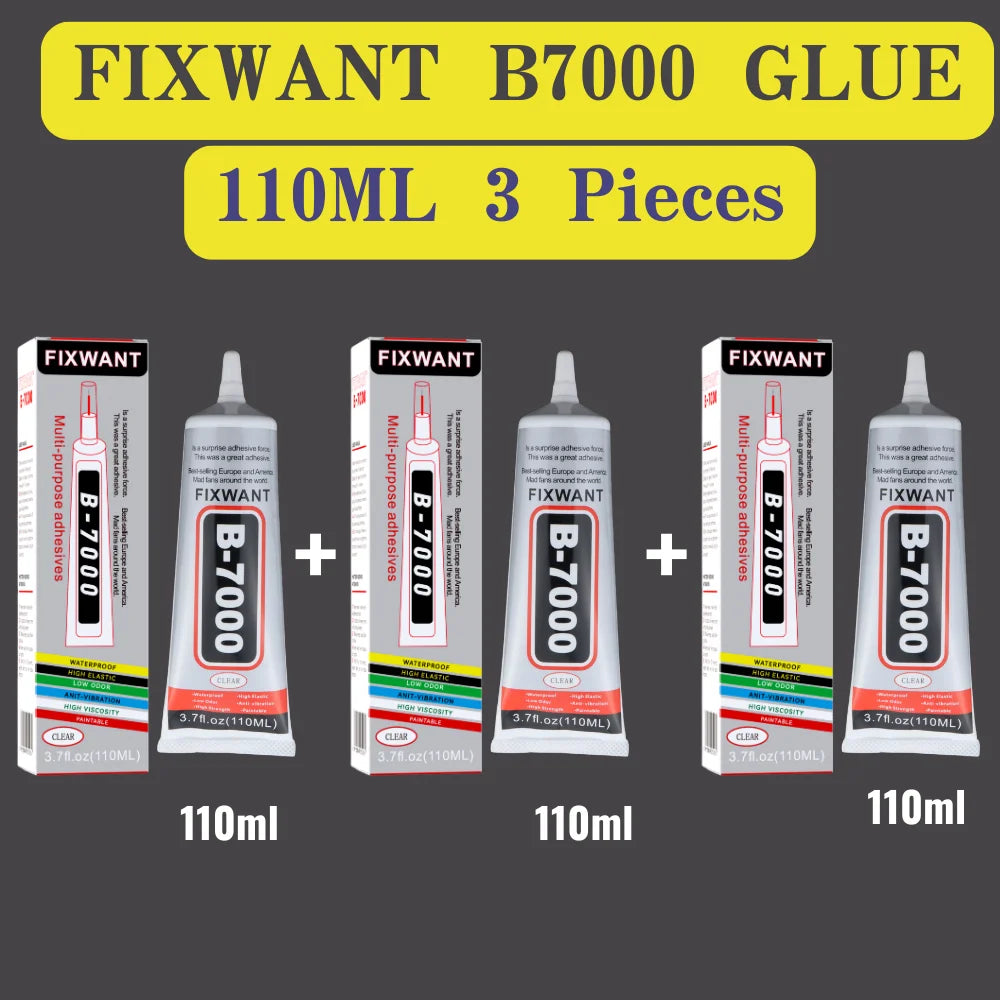 FIXWANT B-7000 Clear Phone Screen Repair Glue B7000 Universal Diamond DIY Adhesive With Precision Applicator 15/25/50/110ML
